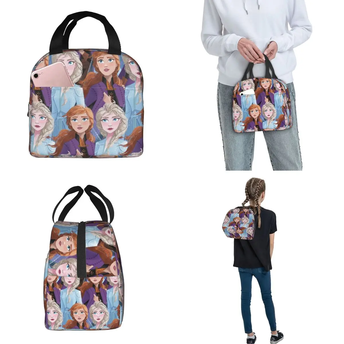 Disney Frozen Elsa Anna Изолированные сумки для ланча большой емкости Многоразовая сумка-холодильник Ланч-бокс Тотализатор Офис Путешествия Мужчины Женщины . ' - ' . 2