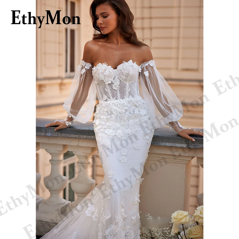 Ethymon Modern Свадебные платья без бретелек со съемным рукавом-трубой на молнии для женщин 2023 BrideVestido De Casamento На заказ . ' - ' . 1