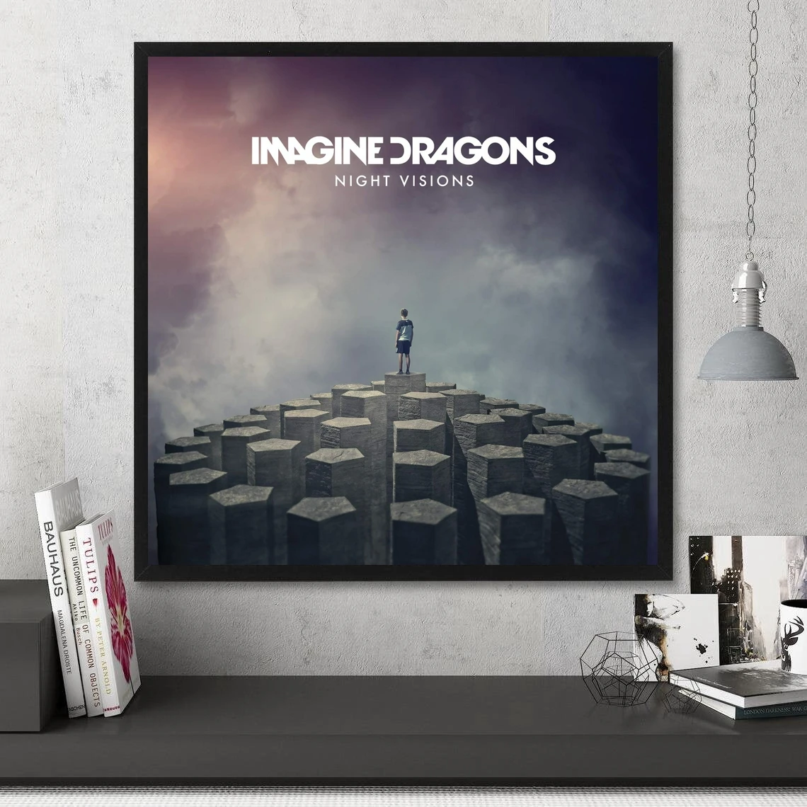 Imagine Dragons Night Visions Обложка музыкального альбома плакат, принт на холсте, домашний декор, настенная живопись (без рамки) . ' - ' . 1