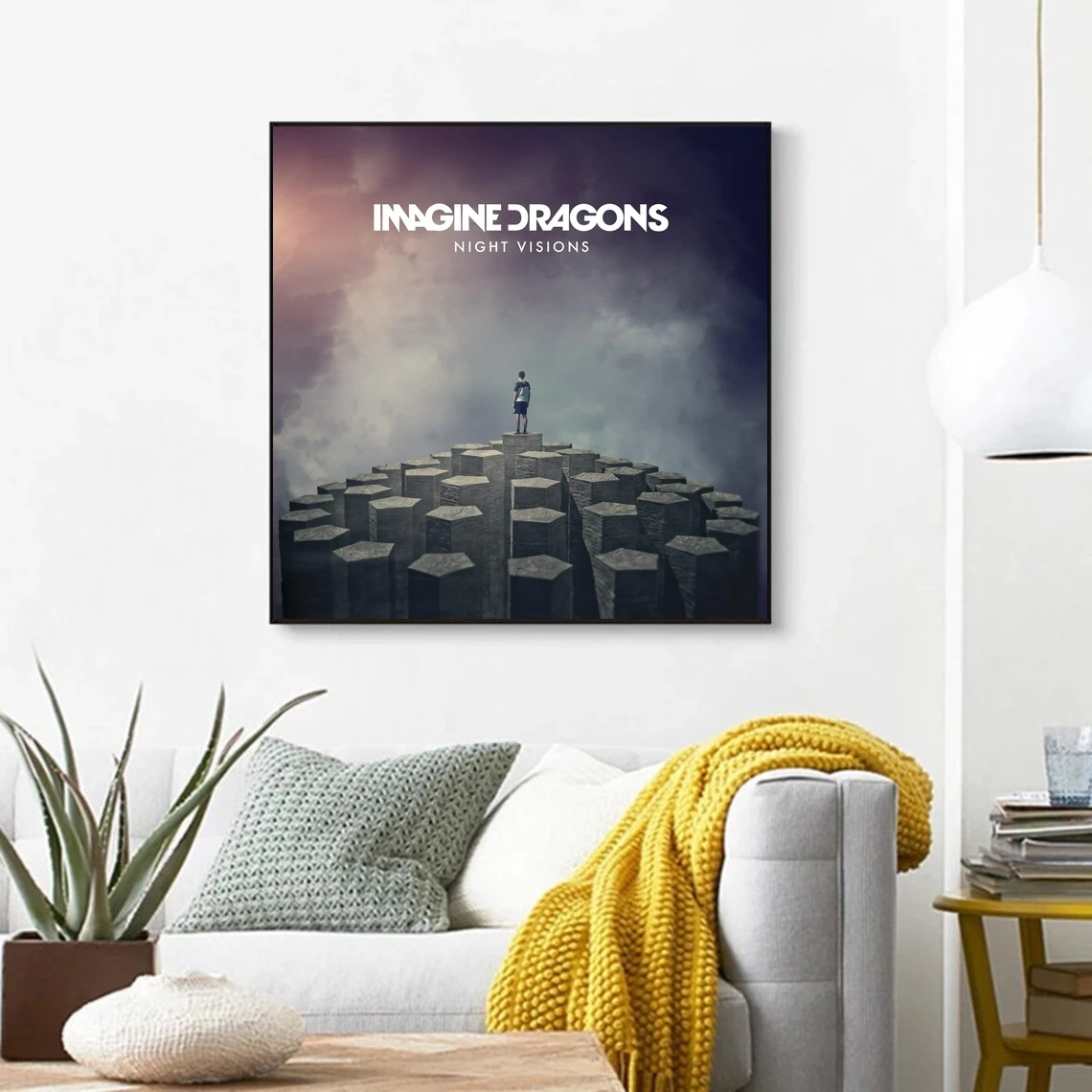 Imagine Dragons Night Visions Обложка музыкального альбома плакат, принт на холсте, домашний декор, настенная живопись (без рамки) . ' - ' . 3