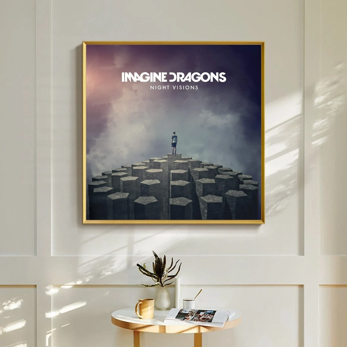 Imagine Dragons Night Visions Обложка музыкального альбома плакат, принт на холсте, домашний декор, настенная живопись (без рамки) . ' - ' . 4