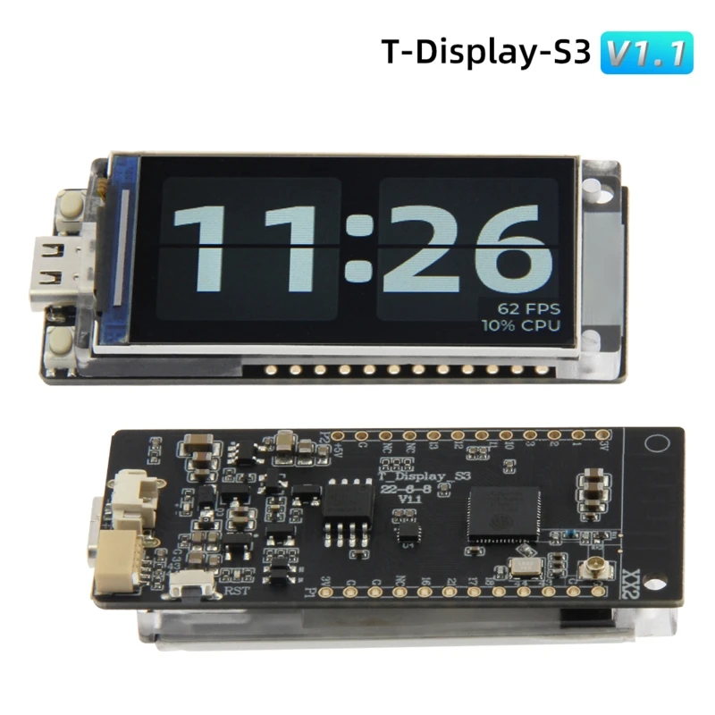 LILYGO T-Display-S3 ESP32-S3 1.9 in ST7789 Плата разработки ЖК-дисплея WIFI Bluetooth-совместимый беспроводной модуль 5.0 . ' - ' . 0