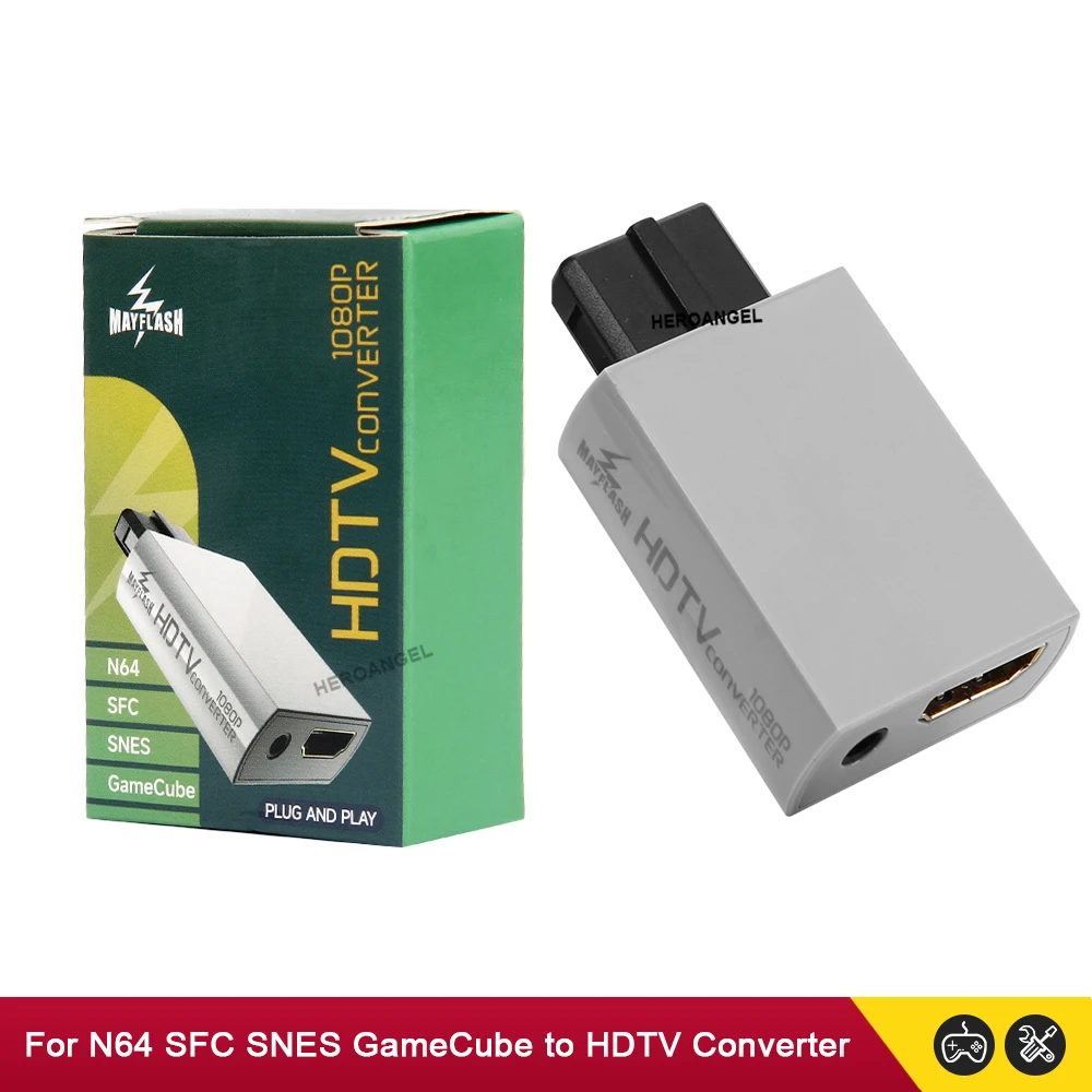 Mayflash 1080P HDMI-совместимый Конвертер Игрового адаптера для N64/NGC/SNES/SFC Plug and play Adapter к Аксессуарам HDTV . ' - ' . 0