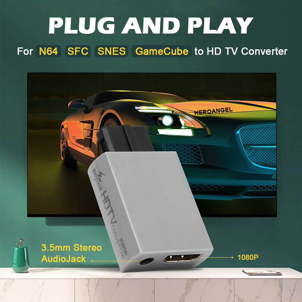 Mayflash 1080P HDMI-совместимый Конвертер Игрового адаптера для N64/NGC/SNES/SFC Plug and play Adapter к Аксессуарам HDTV . ' - ' . 1