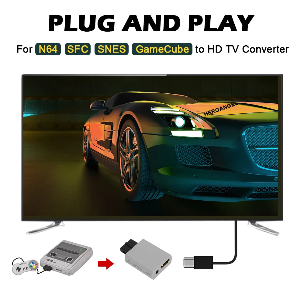 Mayflash 1080P HDMI-совместимый Конвертер Игрового адаптера для N64/NGC/SNES/SFC Plug and play Adapter к Аксессуарам HDTV . ' - ' . 2