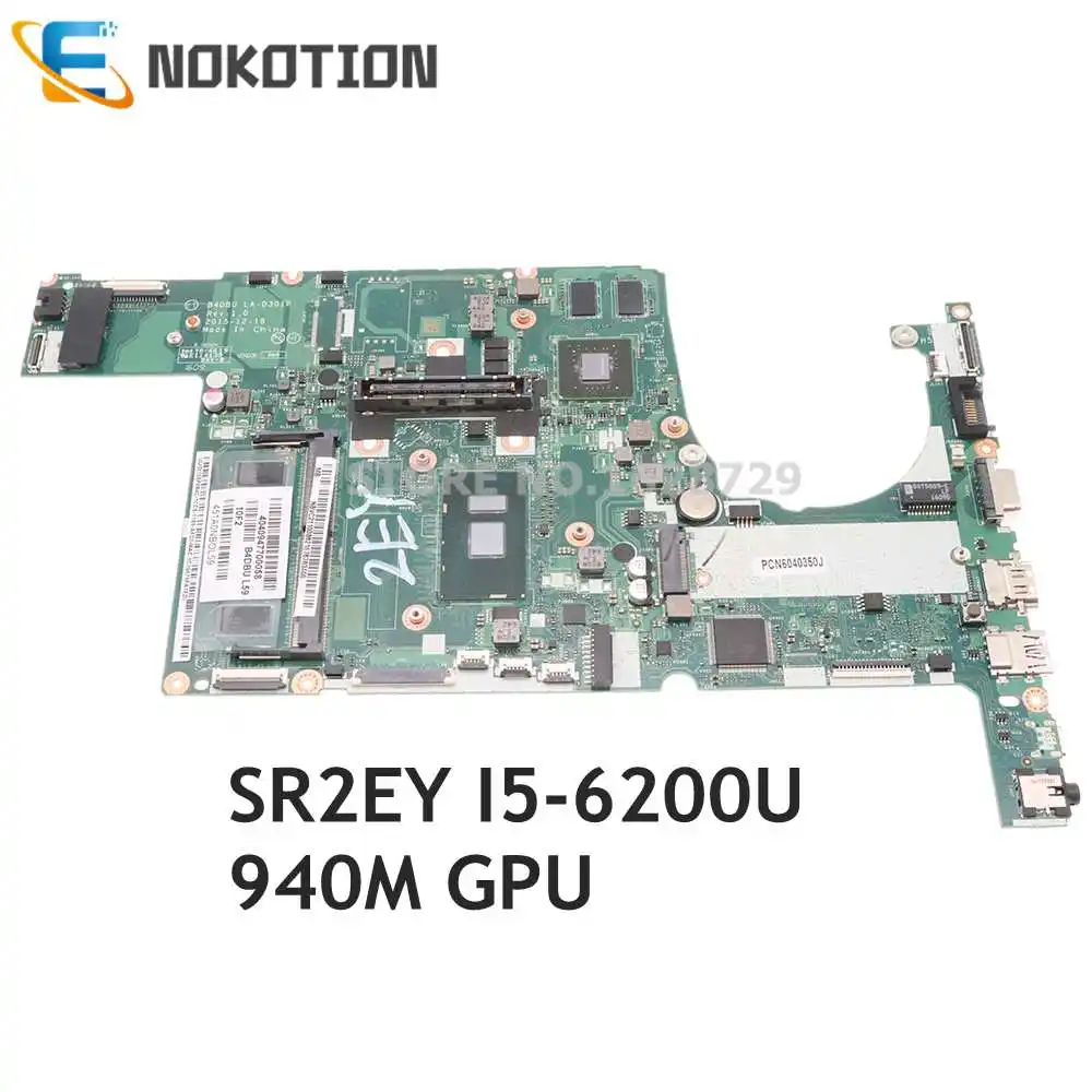 NOKOTION NBVC211008 NB.VC211.008 B4DBU LA-D301P Для Acer P648 TMP648 TMP648-M Материнская плата ноутбука 940M графический процессор SR2EY I5-6200U . ' - ' . 0