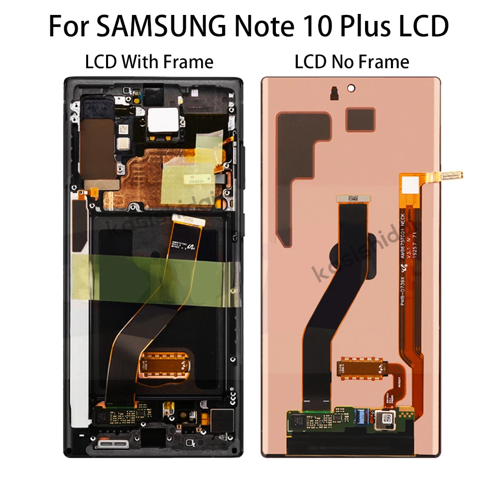 OLED Для SAMSUNG Galaxy Note 10 N970F N970 N9700 Сенсорный Экран Дигитайзер Note 10 Plus N975 N9750 Patrs LCD 100% Протестирован . ' - ' . 1