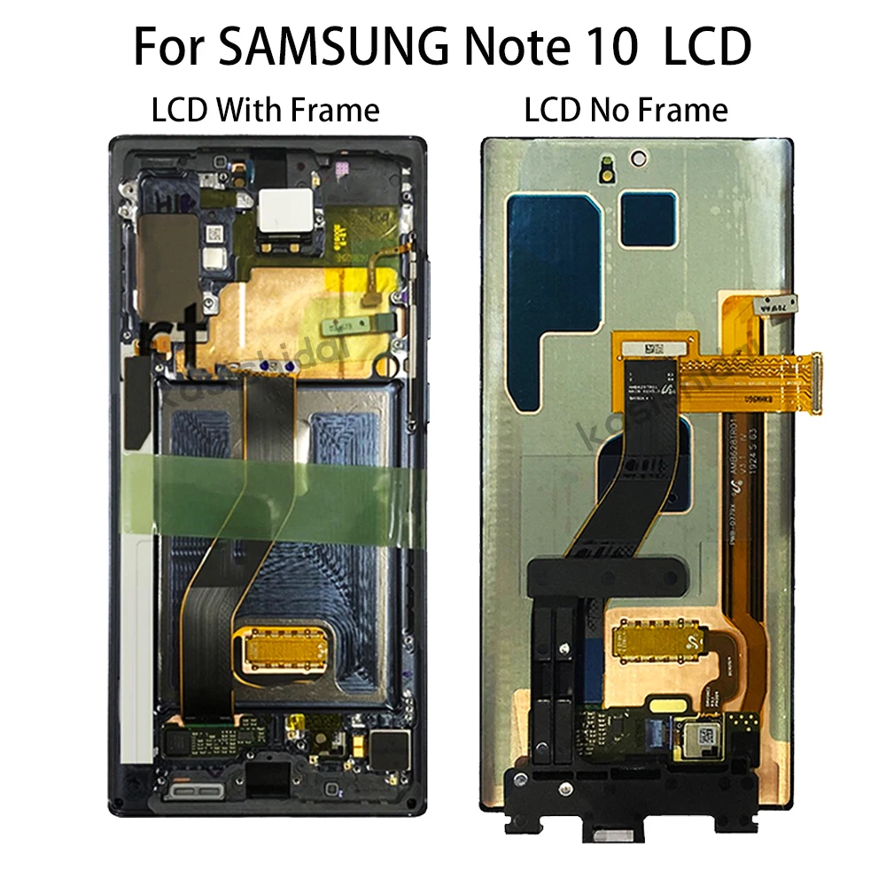 OLED Для SAMSUNG Galaxy Note 10 N970F N970 N9700 Сенсорный Экран Дигитайзер Note 10 Plus N975 N9750 Patrs LCD 100% Протестирован . ' - ' . 2