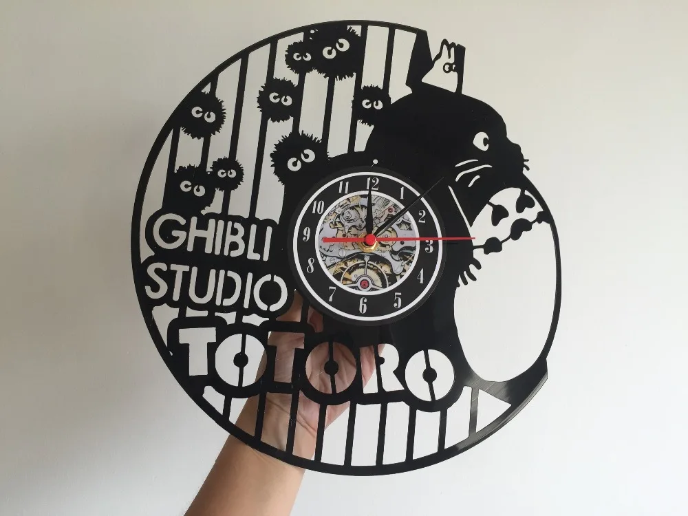 Studio Ghibli Totoro Plush_эксклюзивные настенные часы из виниловой пластинки saat . ' - ' . 1