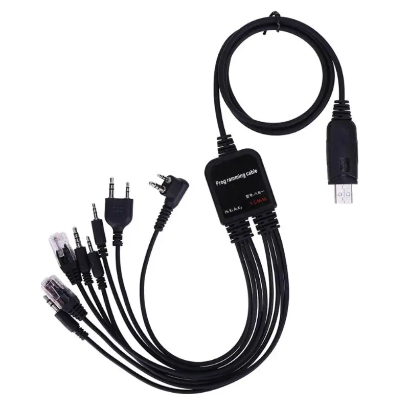 USB-кабель для программирования 8 в 1 для BAOFENG для motorola для нескольких радиостанций kenwood TYT QYT 1. для P9JD длиной 3 м/4,26 фута . ' - ' . 2