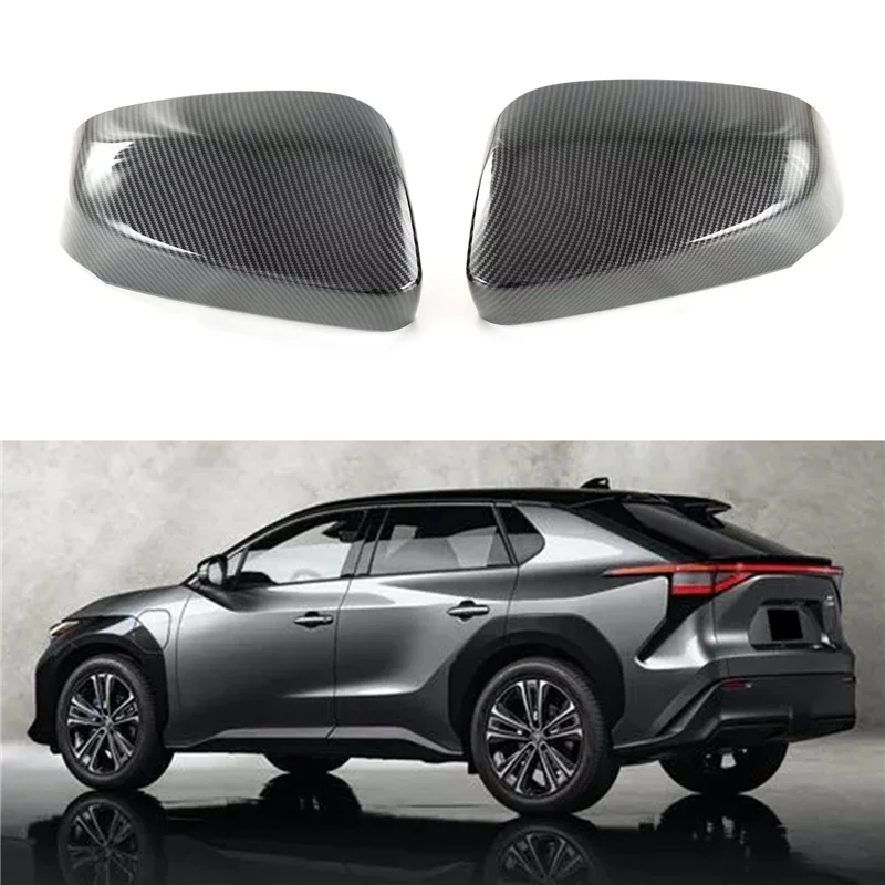 Автомобильное Углеродное Волокно ABS Боковое Зеркало Заднего Вида Gl Крышка Наклейка Крышка Отделка Автомобиля Для Укладки Подходит для Toyota BZ4X Pro 2022 . ' - ' . 3