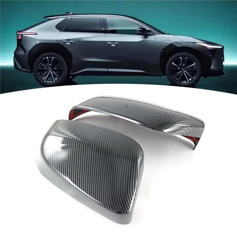 Автомобильное Углеродное Волокно ABS Боковое Зеркало Заднего Вида Gl Крышка Наклейка Крышка Отделка Автомобиля Для Укладки Подходит для Toyota BZ4X Pro 2022 . ' - ' . 4