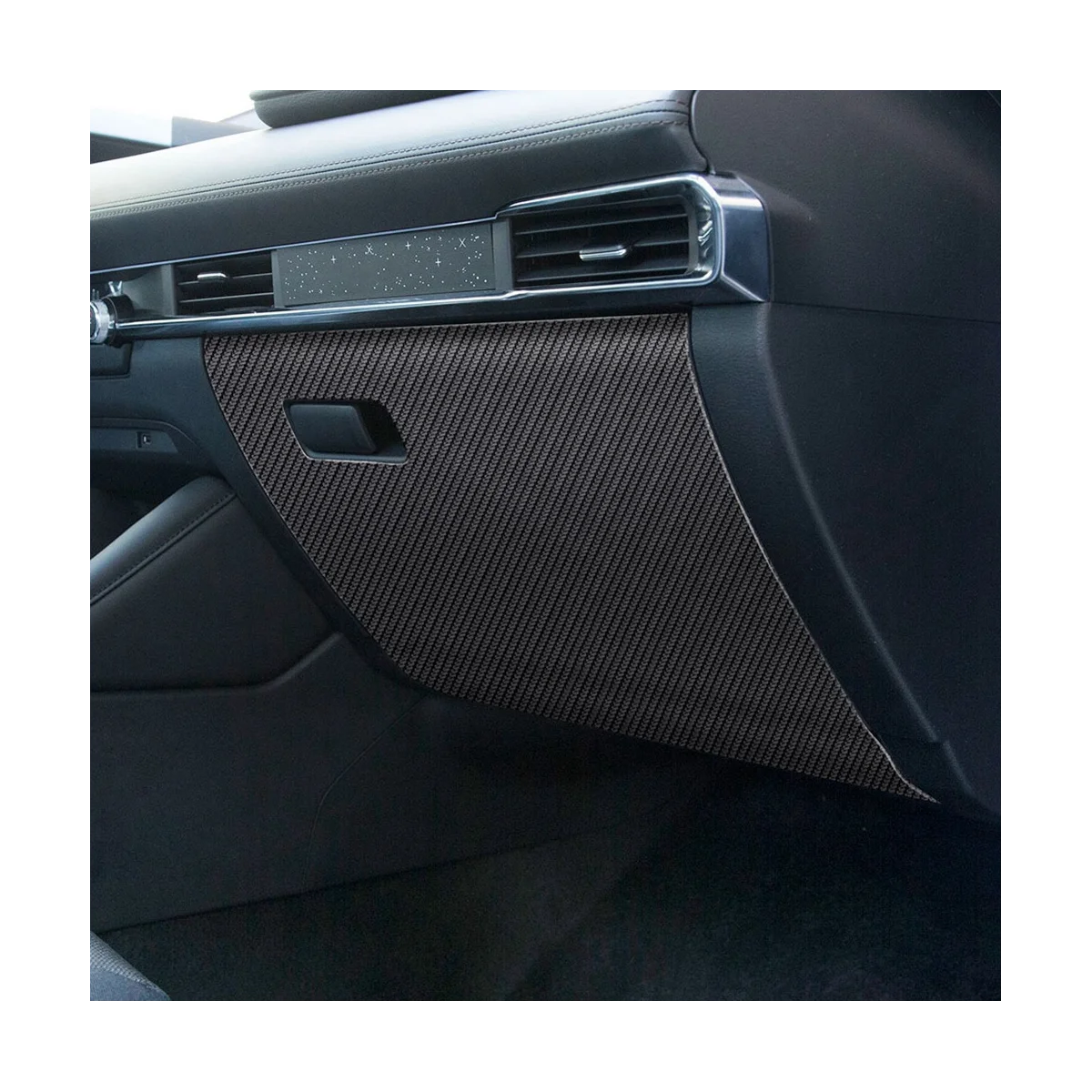Автомобильный Карбоновый Кожаный Бардачок Для Хранения Защитная Накладка Anti-Kick Pad Anti-Dirty Pad Чехол для Коврика Mazda 3 AXELA 2022+ . ' - ' . 3