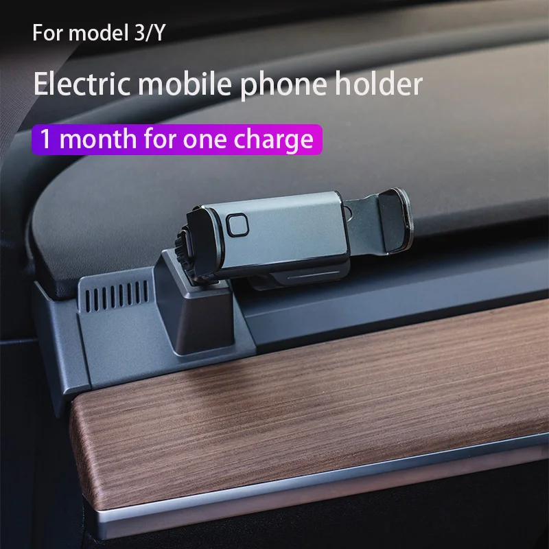Автомобильный держатель телефона электрический кронштейн Для tesla модель 3 2019-2020 Мобильный телефон электрический крепежный кронштейн автомобильные аксессуары . ' - ' . 1