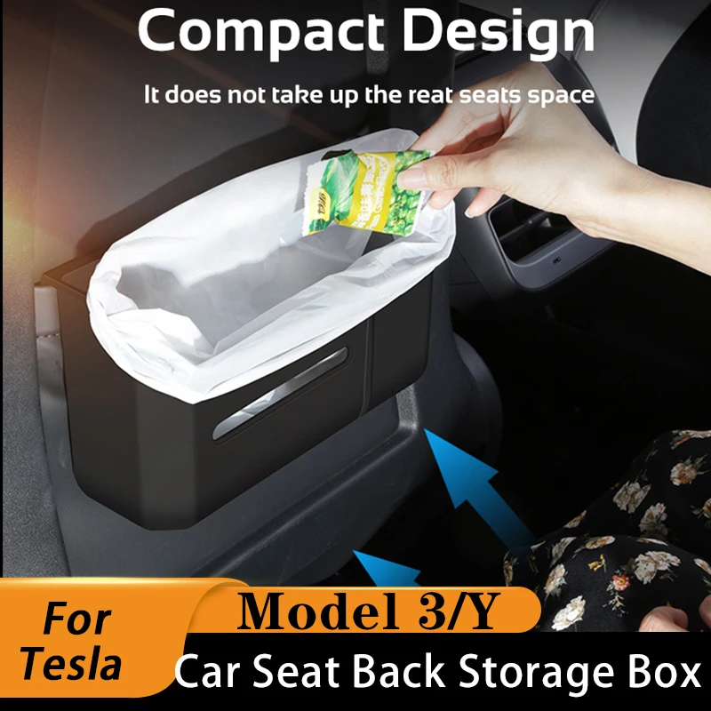 Автомобильный ящик для хранения Tesla Model 3, модель Y 2022, Органайзер для мусора, коробка для салфеток, автомобильные принадлежности, аксессуары Tesla Model Y 2023 . ' - ' . 0