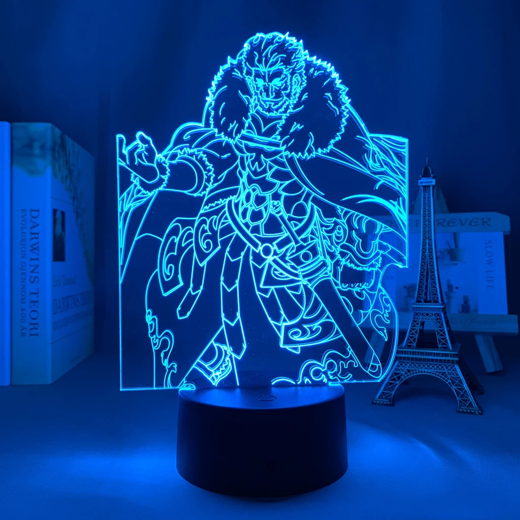 Аниме 3d светильник Fate Iskandar для декора спальни Подарок на День рождения Манга Fate Iskandar Светодиодный ночник . ' - ' . 1