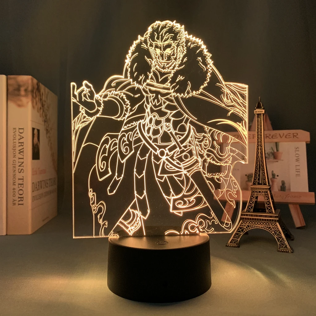 Аниме 3d светильник Fate Iskandar для декора спальни Подарок на День рождения Манга Fate Iskandar Светодиодный ночник . ' - ' . 2