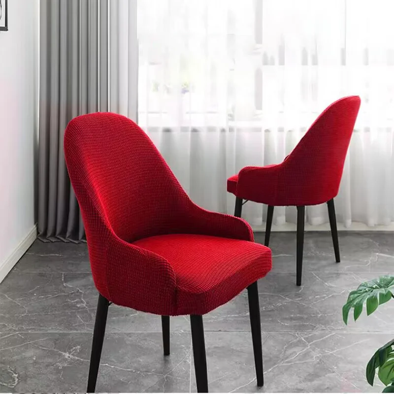Большой изогнутый чехол для стула Простые современные универсальные чехлы для стульев специальной формы, подушка для спинки, Встроенный эластичный табурет . ' - ' . 0