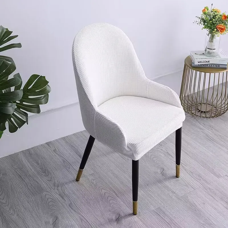 Большой изогнутый чехол для стула Простые современные универсальные чехлы для стульев специальной формы, подушка для спинки, Встроенный эластичный табурет . ' - ' . 4