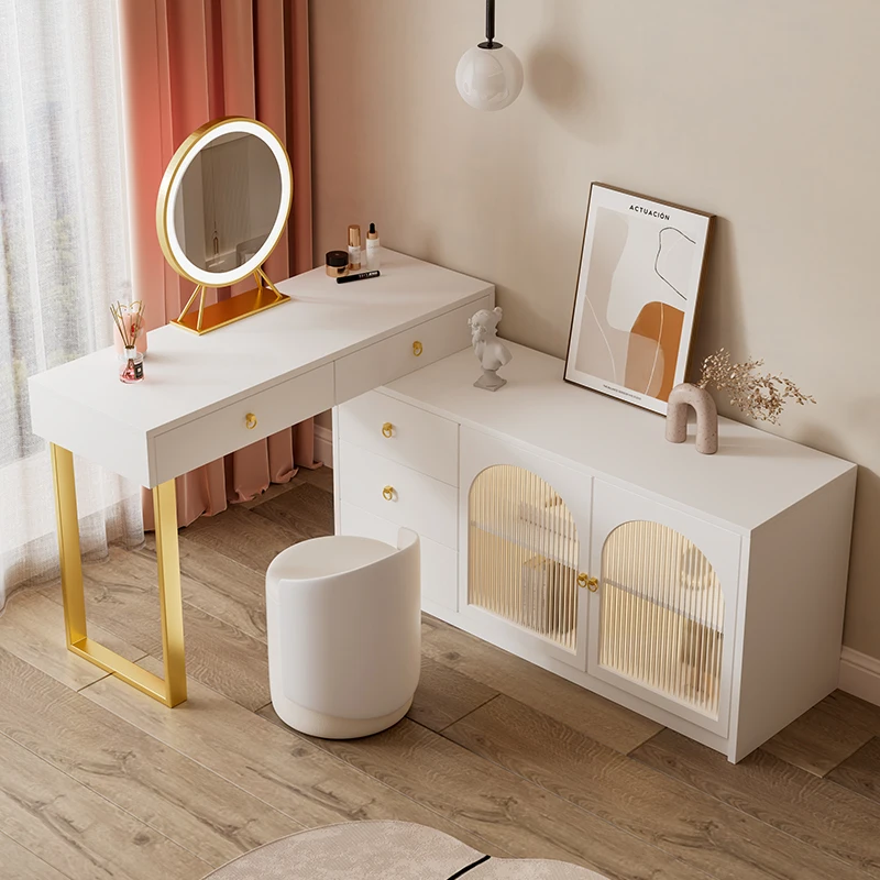 Выдвижной ящик туалетного столика для женской спальни, Белый Современный Туалетный столик, Роскошное хранилище в скандинавском стиле, Мебель Tocador Maquillaje, Удобная . ' - ' . 1