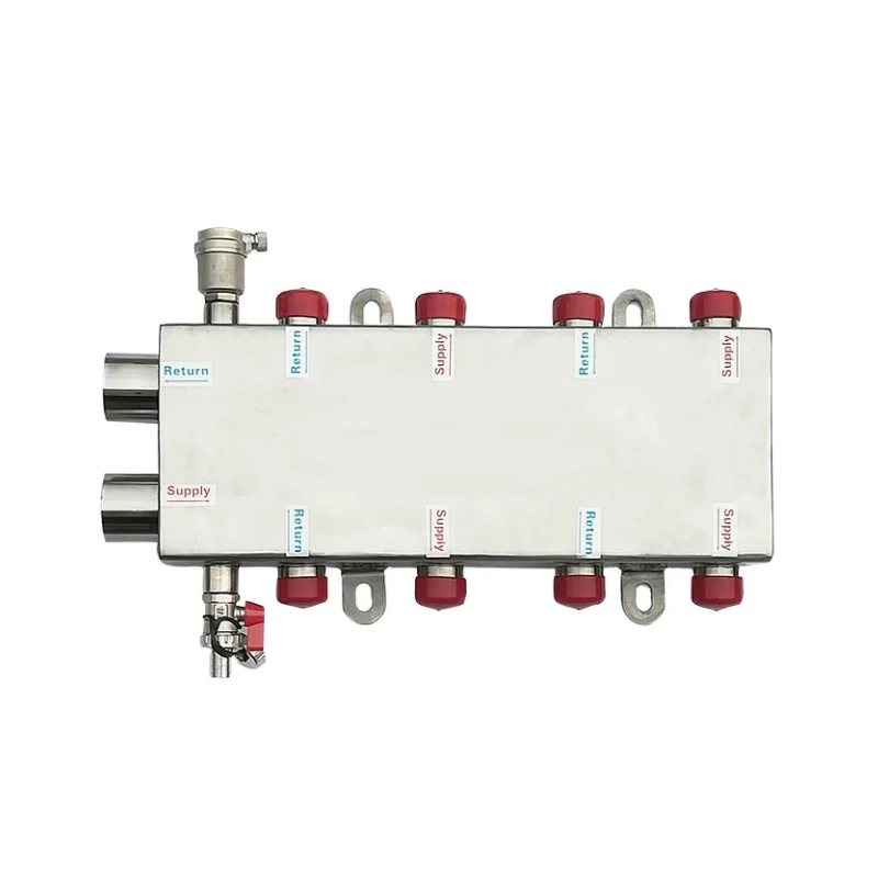Гидравлический сепаратор-коллекторы водяного напольного отопления Гидравлический сепаратор-коллектор для систем отопления из нержавеющей стали 304 . ' - ' . 0