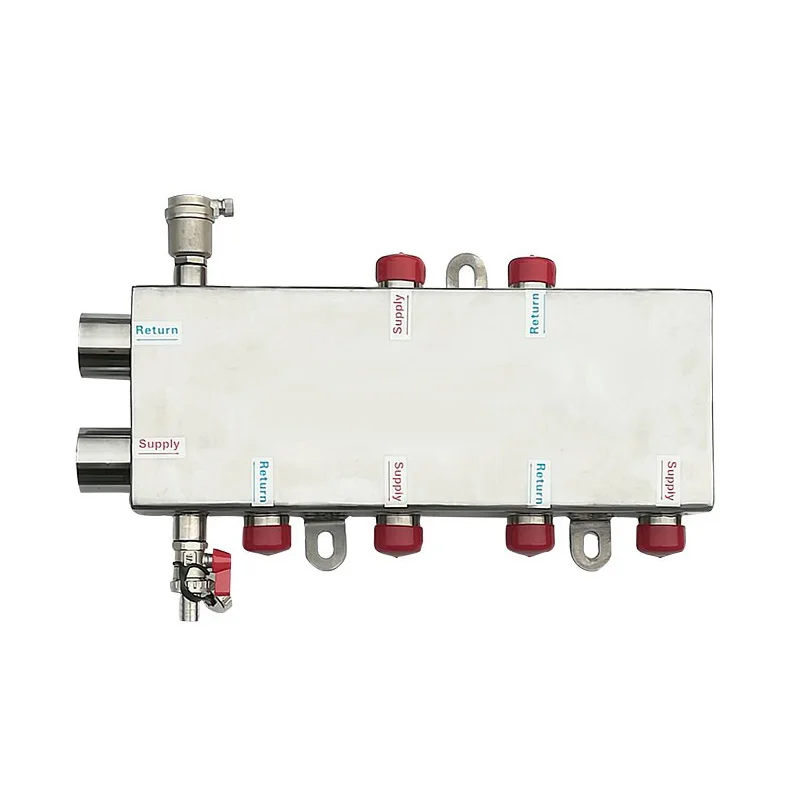 Гидравлический сепаратор-коллекторы водяного напольного отопления Гидравлический сепаратор-коллектор для систем отопления из нержавеющей стали 304 . ' - ' . 1