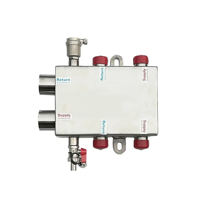 Гидравлический сепаратор-коллекторы водяного напольного отопления Гидравлический сепаратор-коллектор для систем отопления из нержавеющей стали 304 . ' - ' . 2