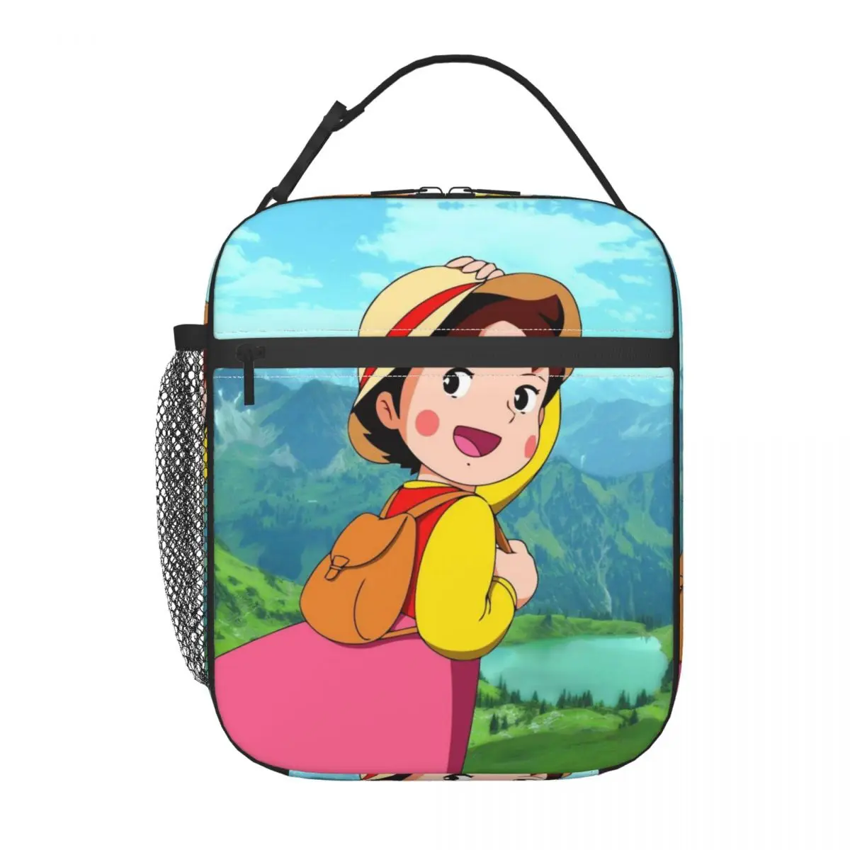 Горные Альпы, счастливая девушка Хайди, изолированные сумки для ланча для работы, школы, аниме, мультфильм, герметичный кулер, термобокс для Бенто, женщины, дети . ' - ' . 1