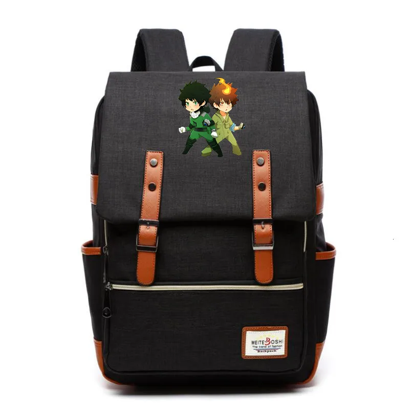 Детский рюкзак My Hero Academia, холщовые школьные сумки, сумка через плечо с пряжками в элегантном стиле, рюкзак для ноутбука, дорожный рюкзак . ' - ' . 1