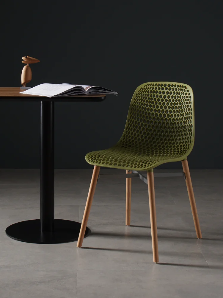 Дизайнерское кресло Nordic Home, Модное Простое современное кресло для приема гостей, креативное выдолбленное кресло со спинкой в виде пчелиных сот . ' - ' . 2