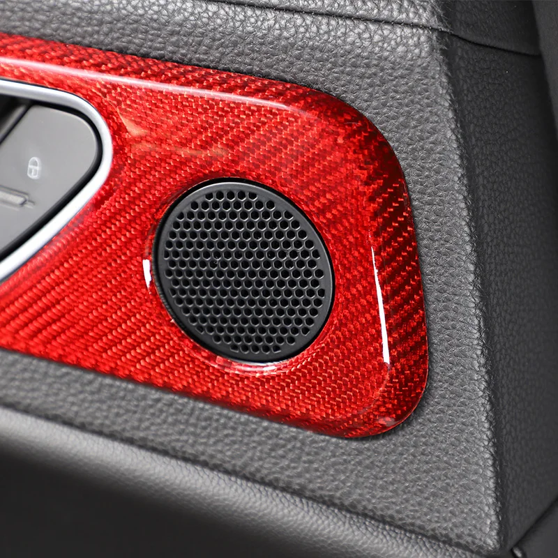 Для Alfa Romeo Giulia 2017 - 2019, Интерьер автомобиля из настоящего углеродного волокна, Передняя дверная ручка, Рамка, Отделка, Аксессуары . ' - ' . 5