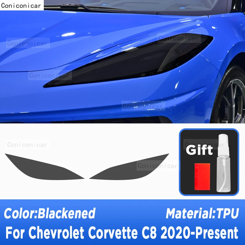 Для Chevrolet Corvette C8 2020 2021 Наружная фара автомобиля с защитой от царапин, Тонировка передней лампы, Защитная пленка из ТПУ, Аксессуары для ремонта . ' - ' . 2