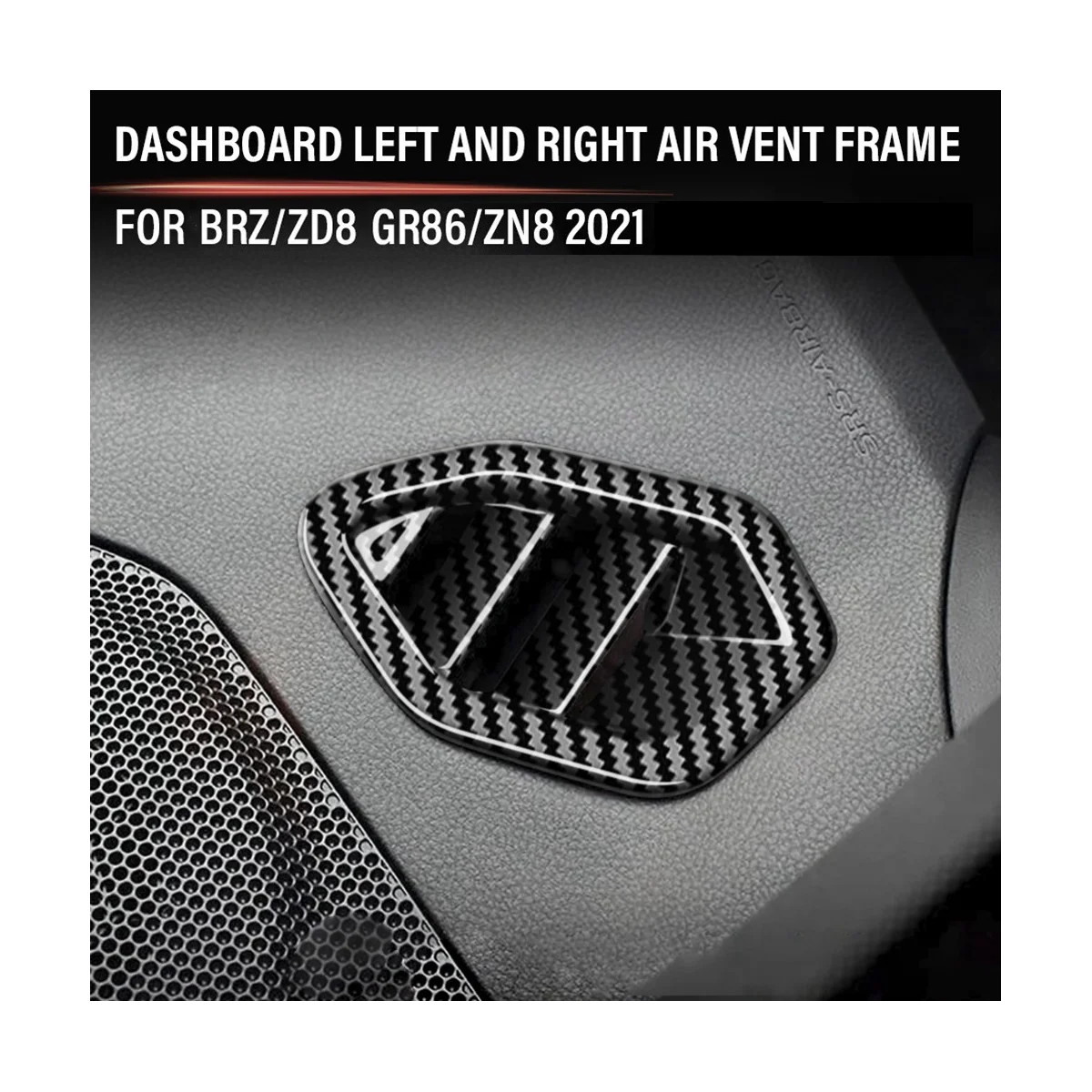 Для Subaru Brz/Zd8 Toyota Gr86/Zn8 2021-2023 Приборная панель Воздуховыпускное отверстие Накладка Наклейка Декоративная Рамка из углеродного волокна . ' - ' . 4