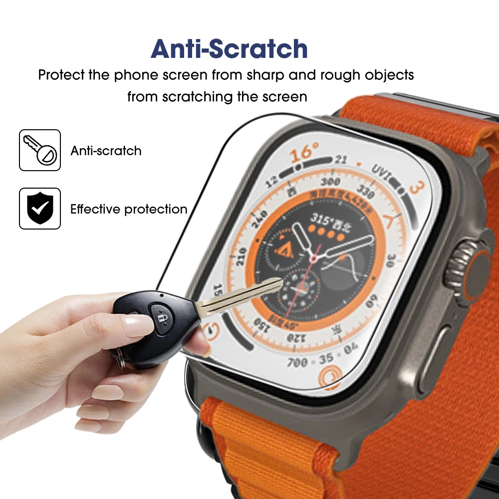 Закаленное стекло для Apple Watch 49 мм Ultra Anti-shatter Защитные пленки для смарт-часов Watch 8 Ultra Series 8Ultra . ' - ' . 2