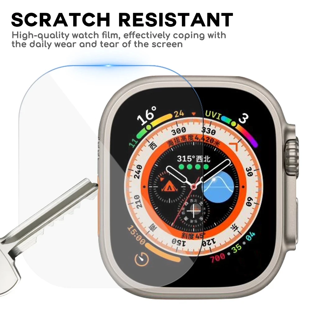 Закаленное стекло для Apple Watch 49 мм Ultra Anti-shatter Защитные пленки для смарт-часов Watch 8 Ultra Series 8Ultra . ' - ' . 3