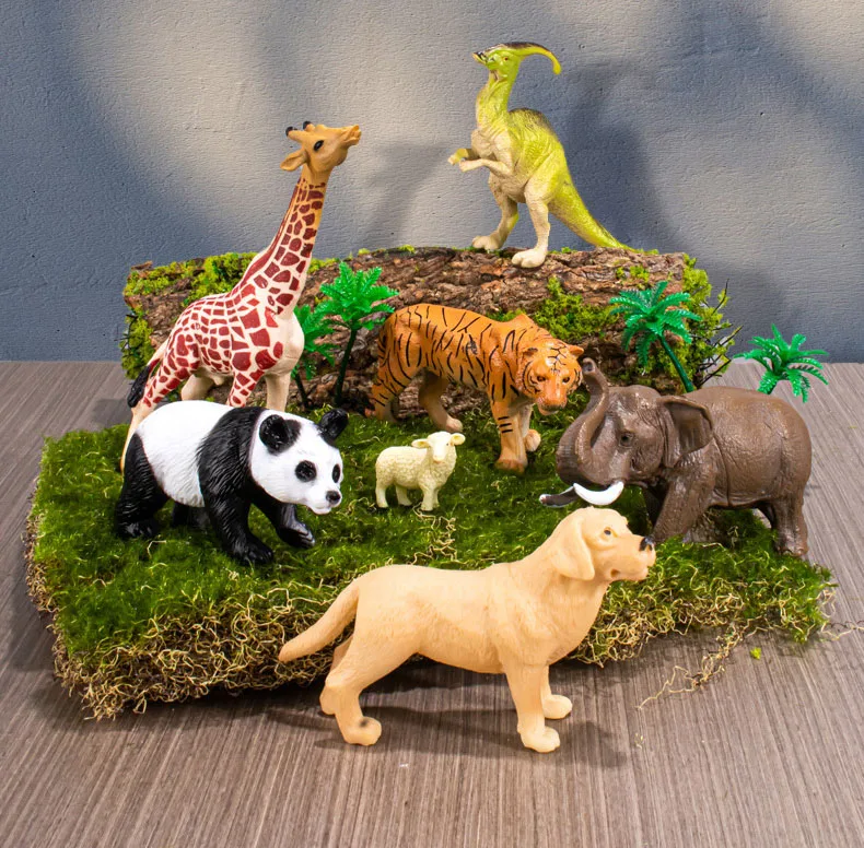Игрушки-фигурки животных, имитирующие животных, игровой набор 