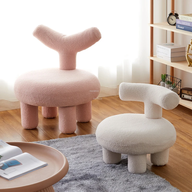 Итальянские дизайнерские кресла для гостиной из бархата ягненка, креативное кресло для отдыха, мебель для гостиной, балкон, ленивый Маленький диван . ' - ' . 0