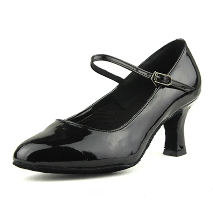 Каблук из искусственной кожи 7 см, черные туфли для латиноамериканских танцев для сальсы, танго, женские Zapatos De Baile Latino Mujer . ' - ' . 1