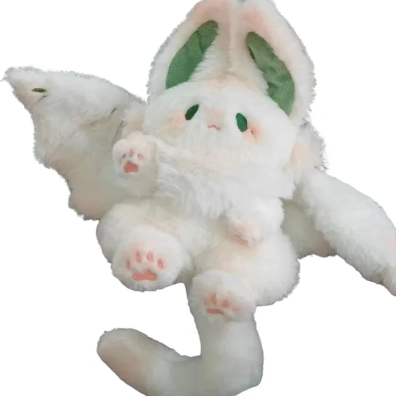 Кавайный Волшебный Дух Кролика, Плюшевые подушки, Белая Летучая мышь, Милая игрушка в виде животного, Креативная Плюшевая подушка, Кролик, подарок на День рождения, Декор . ' - ' . 5