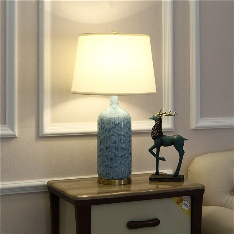 Керамическая настольная лампа OULALA с медным светодиодом, современный стол с роскошным рисунком для дома . ' - ' . 1