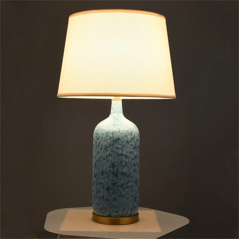 Керамическая настольная лампа OULALA с медным светодиодом, современный стол с роскошным рисунком для дома . ' - ' . 2