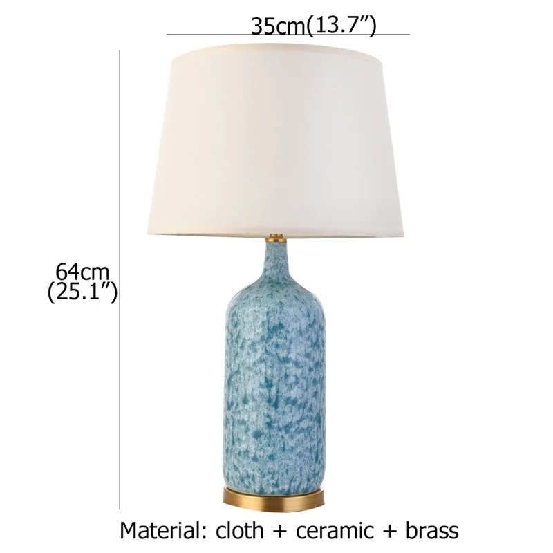 Керамическая настольная лампа OULALA с медным светодиодом, современный стол с роскошным рисунком для дома . ' - ' . 4