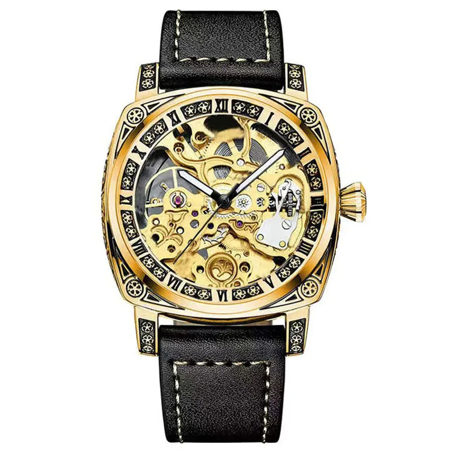 Классические Брендовые резные часы, полностью автоматические мужские часы, Выдолбленные Модные Механические часы, Роскошные МУЖСКИЕ часы Reloj Hombre . ' - ' . 1