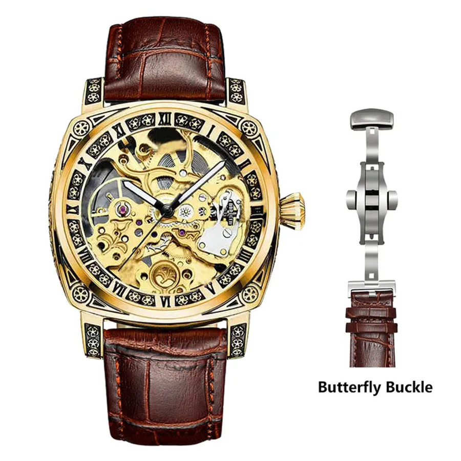 Классические Брендовые резные часы, полностью автоматические мужские часы, Выдолбленные Модные Механические часы, Роскошные МУЖСКИЕ часы Reloj Hombre . ' - ' . 4