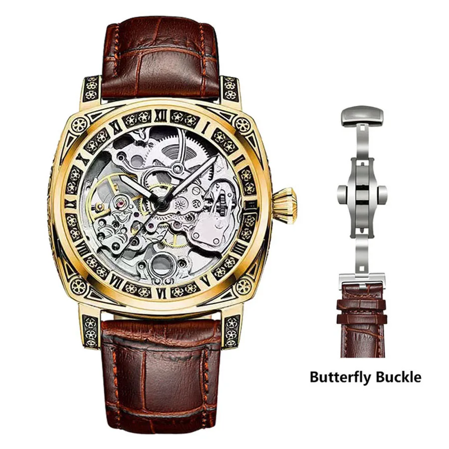 Классические Брендовые резные часы, полностью автоматические мужские часы, Выдолбленные Модные Механические часы, Роскошные МУЖСКИЕ часы Reloj Hombre . ' - ' . 5