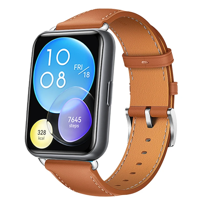 Кожаный ремешок для Huawei Watch Fit 2 Smartwatch Замена ремешка Спортивный браслет ретро петля браслет Fit2 ремешок для часов Аксессуары . ' - ' . 2