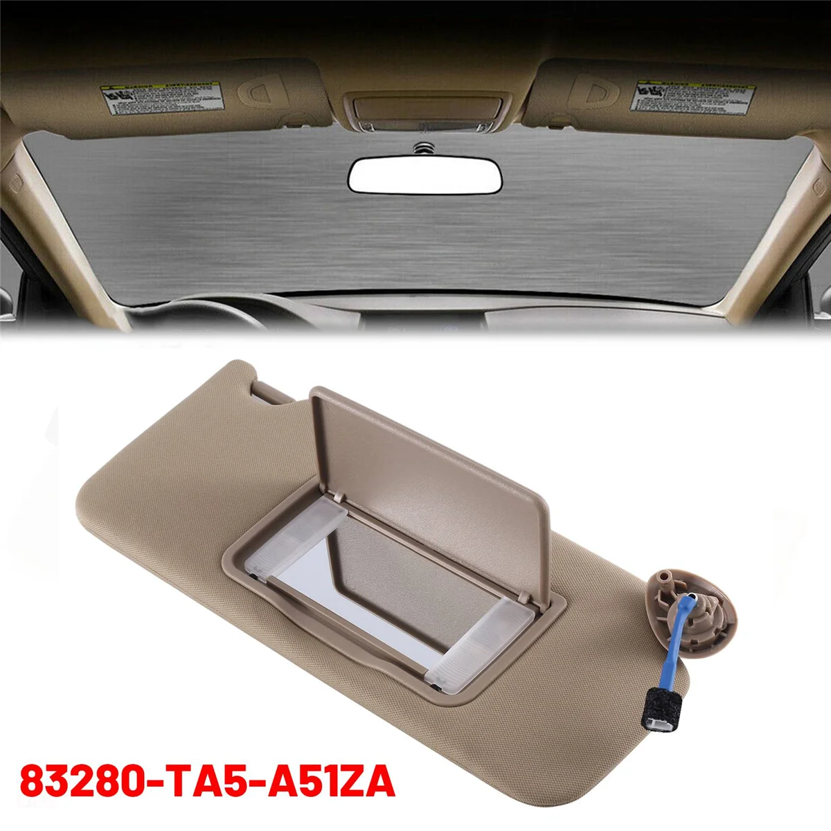Козырек со стороны правого пассажира автомобиля с зеркалом, козырек на лобовое стекло для Accord 2008-2012 83280-TA5-A51ZA . ' - ' . 3