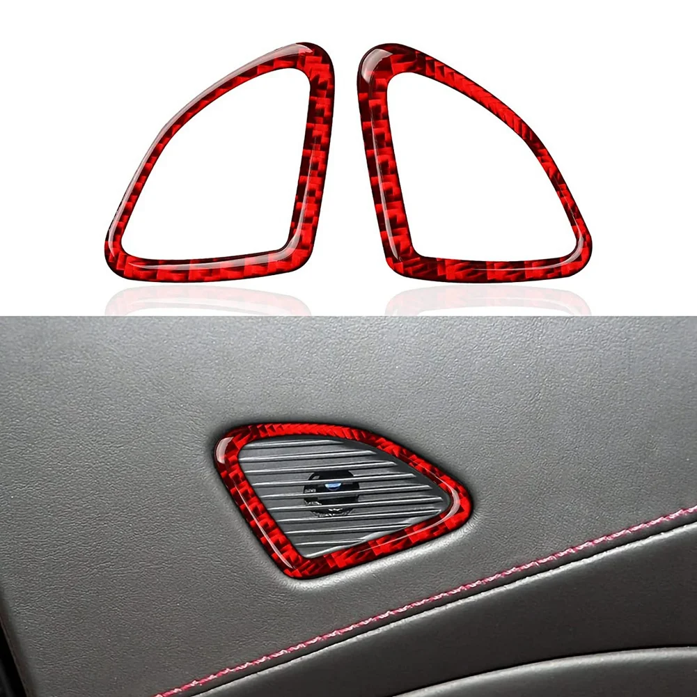 Кольцо динамика на боковой двери, Планки звуковой крышки, комплект наклеек, наклейка для салона автомобиля C7 2014-2019, красный . ' - ' . 2