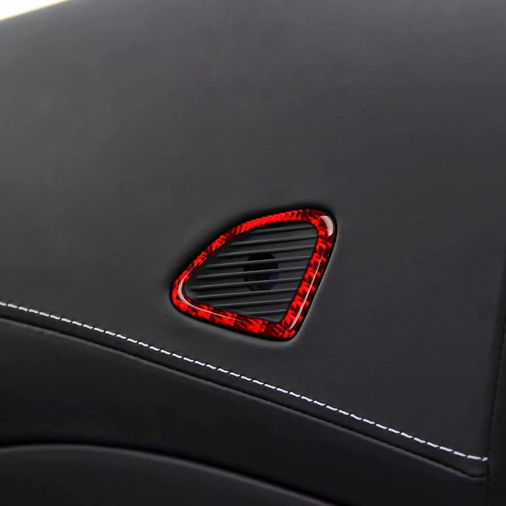 Кольцо динамика на боковой двери, Планки звуковой крышки, комплект наклеек, наклейка для салона автомобиля C7 2014-2019, красный . ' - ' . 4