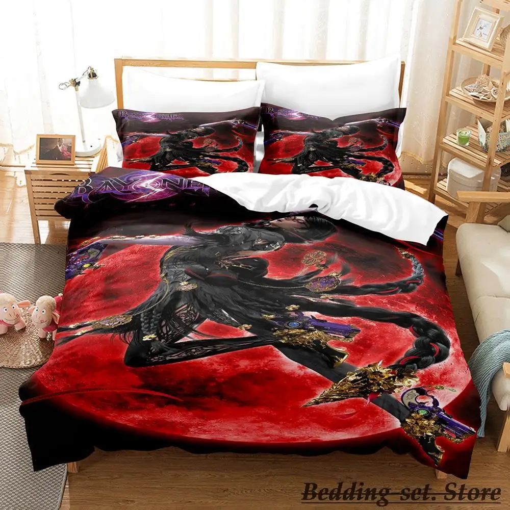Комплект Постельных Принадлежностей Bayonetta Single Twin Full Queen King Size Bed Set Для Спальни Взрослого Ребенка Наборы Пододеяльников Аниме parure de lit Bed . ' - ' . 1